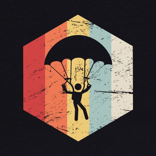 Retro 70s Skydiving Parachute Icon by MeatMan